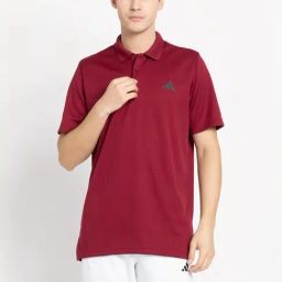 Adidas Maroon Regular Fit Sports T-Shirt-image-84