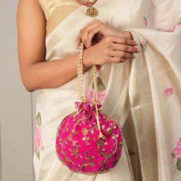 Gaurapakhi Pink Embellished Potli-image-18