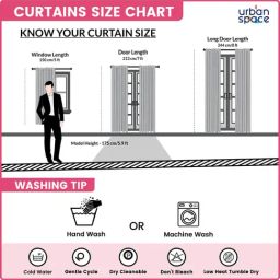 Urban Space Multicolor Polyester Printed Door Curtain with Eyelets & Tieback - Set of 2 (7 ft) image 5