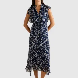 forever new Maxwell Flutter Sleeve Midi-picture-38