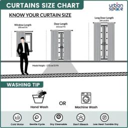 Urban Space Multicolor Polyester Printed Door Curtain with Eyelets & Tieback - Set of 2 (7 ft) image 5