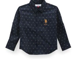 U.S. Polo Assn. Kids Navy Printed Full Sleeves Shirt-picture-25