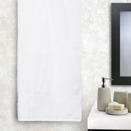 STELLAR HOME Unisex White Solid Crystal 380 GSM Bath Towel-image-92