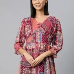 Cottinfab Pink Printed Top-image-8
