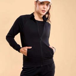 Enamor Jet Black Self Pattern Sports T-Shirt-picture-7
