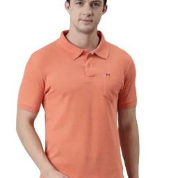 Force NXT Orange Cotton Regular Fit Polo T-Shirt-35