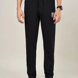 Ajile By Pantaloons Jet Black Regular Fit Trackpants-image-4