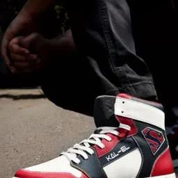 The Souled Store Men's Superman White & Red Ankle High Sneakers-image-99
