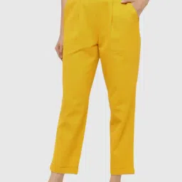 Jaipur Kurti Mustard Cotton Pants-image-26