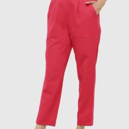 Jaipur Kurti Pink Cotton Pants-image-32