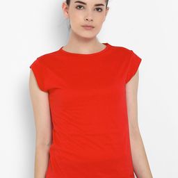 appulse Women Red Solid Round Neck T-shirt-image-29