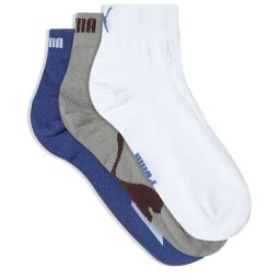 Puma Lifestyle Quarter Multicolor Cotton Solid Extra Large Socks - 3 Pack-picture-32