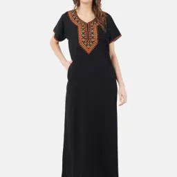 KOI SLEEPWEAR Black Embroidered Nighty-image-40