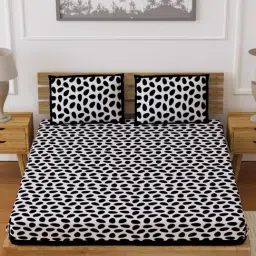 Living Roots Multicolor Jaipuri Printed Cotton Bed Sheet with 2 Pillow Cover-42