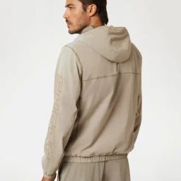 Guess Beige Polyamide Regular Fit Solid Jacket image 2