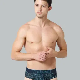 Van Heusen Swift Dry Breathable Allover Print AIR Series Active Briefs - Blue APM02-5