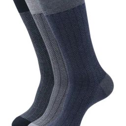 Balenzia Multicolor Free Size Self Pattern Socks - Pack of 3-image-20