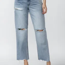 American Eagle Outfitters Blue Cotton Mid Rise Jeans-image-71