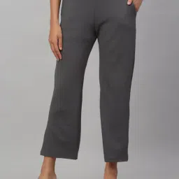 NEUDIS Grey Regular Fit Mid Rise Trousers-image-67