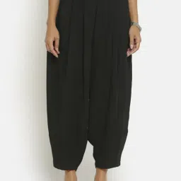 Office & You Black Mid Rise Harem Pants-image-63