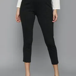 Allen Solly Black Regular Fit Trousers-image-15