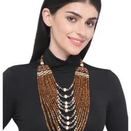 Imli Street Brown & Off-White Necklace-image-52