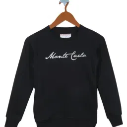 Monte Carlo Kids Black Solid Full Sleeves Sweatshirt-image-11