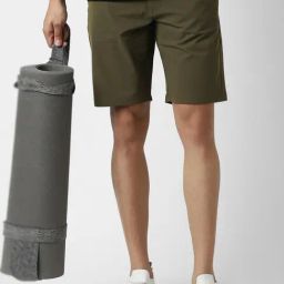 Van Heusen Green Regular Fit Solid Shorts-image-89