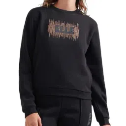 Elle Black Cotton Printed Sweatshirt-image-95