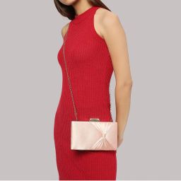 Lavie Bow Frame Women's Clutch (Metallic Pink) (S)-image-98