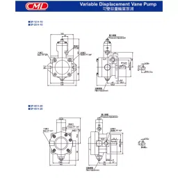 CML VCM-SF-20 Hydraulic Variable Displacement Vane Pump Max Pressure 20 Kg image 3