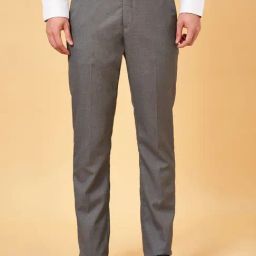 Peregrine By Pantaloons Light Grey Slim Fit Trousers-image-66