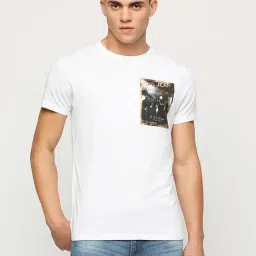 Pepe Jeans White Slim Fit Graphic Print Cotton Crew T-Shirt-picture-21