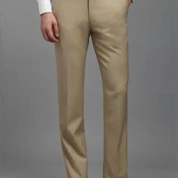 Louis Philippe Beige Slim Fit Self Pattern Trousers-image-90