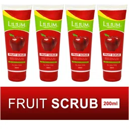 Lilium Set Of 4 Fruit Face Scrub 200ml image 1