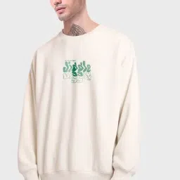 Bewakoof Beige Loose Fit Printed Sweatshirt-picture-45