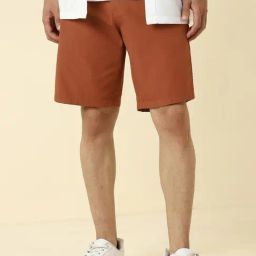Allen Solly Rust Regular Fit Solid Shorts-39
