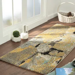 OBSESSIONS Yellow Abstract Runner-19