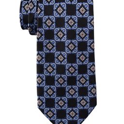 The Tie Hub Men Geometric Woven Design Pure Silk Broad Tie-image-63