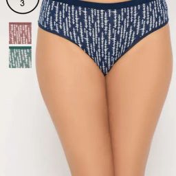 Clovia Multi Regular Fit Striped Hipster Panties - Pack Of 3-image-86
