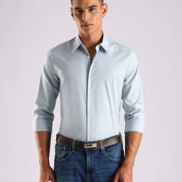 Calvin Klein Jeans Light Blue Cotton Slim Fit Shirt-picture-47