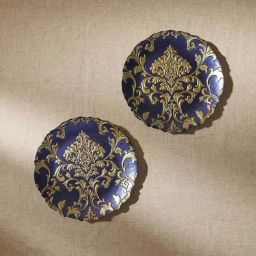 Pure Home and Living Blue Glass Baroque Dessert Plates - Set of 2-picture-29