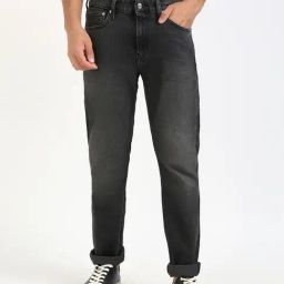 Calvin Klein Jeans Washed Black Cotton Slim Fit Jeans-image-71