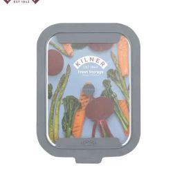 Kilner Transparent & Grey Glass New Fresh Storage Rectangle Container (1500ml) image 3