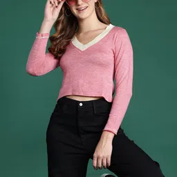 DressBerry V Neck Long Sleeves Sweater-image-38