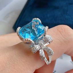 Designs & You Silver-Plated American Diamond Studded Finger Ring-47