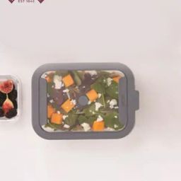 Kilner Transparent & Grey Glass New Fresh Storage Rectangle Container (630ml)-4