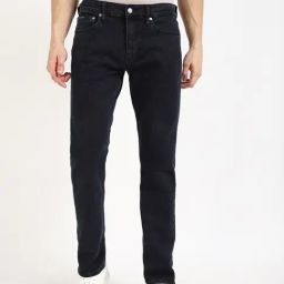 Calvin Klein Jeans Blue Black Cotton Slim Fit Jeans-image-69