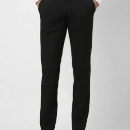 Van Heusen Black Slim fit Solid Trousers-picture-32