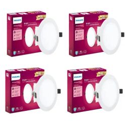 Philips Plastic 12W Round Ultraglow LED Panel Ceiling Light - Pack of 4 (Warm White)-image-2